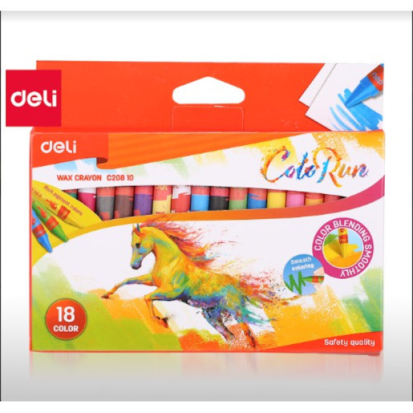 Bút sáp 18 màu Deli C20810